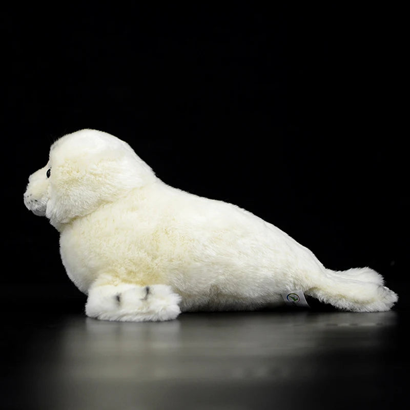 Realistic White Baby Seal Plush Toy - Image 4