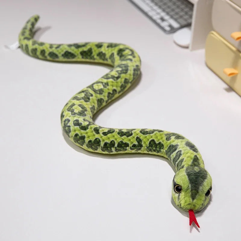 Vibrant Scale Pattern Plush Snake - Image 12
