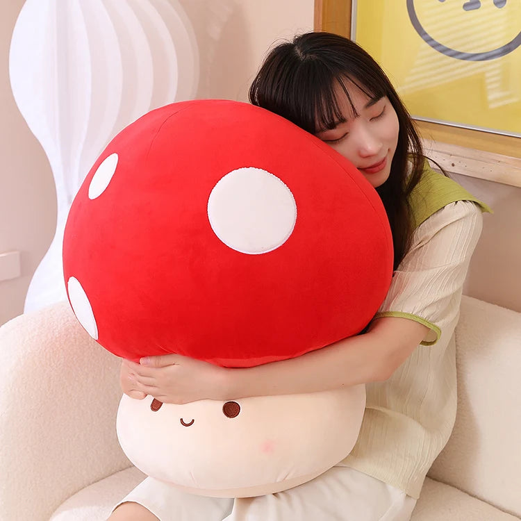 Cute Red Mushroom Plush with White Spots - Image 5