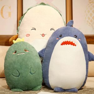 Soft Chubby Blue Shark Plush Toy
