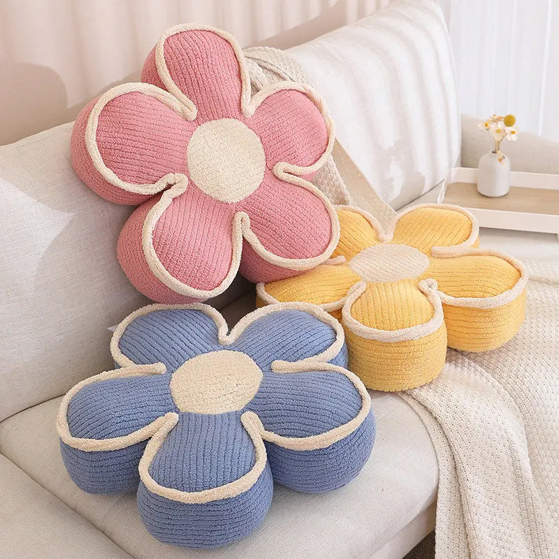 Cozy Knitted Flower Floor Cushion - Image 2