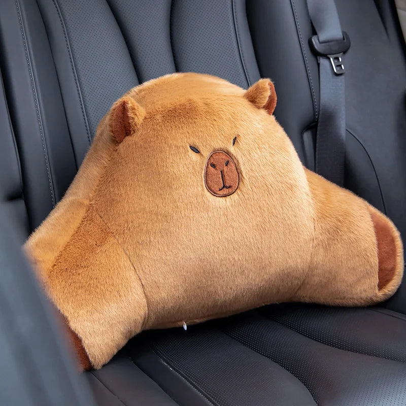 Brown Capybara Plush Lumbar Support Pillow - Image 4