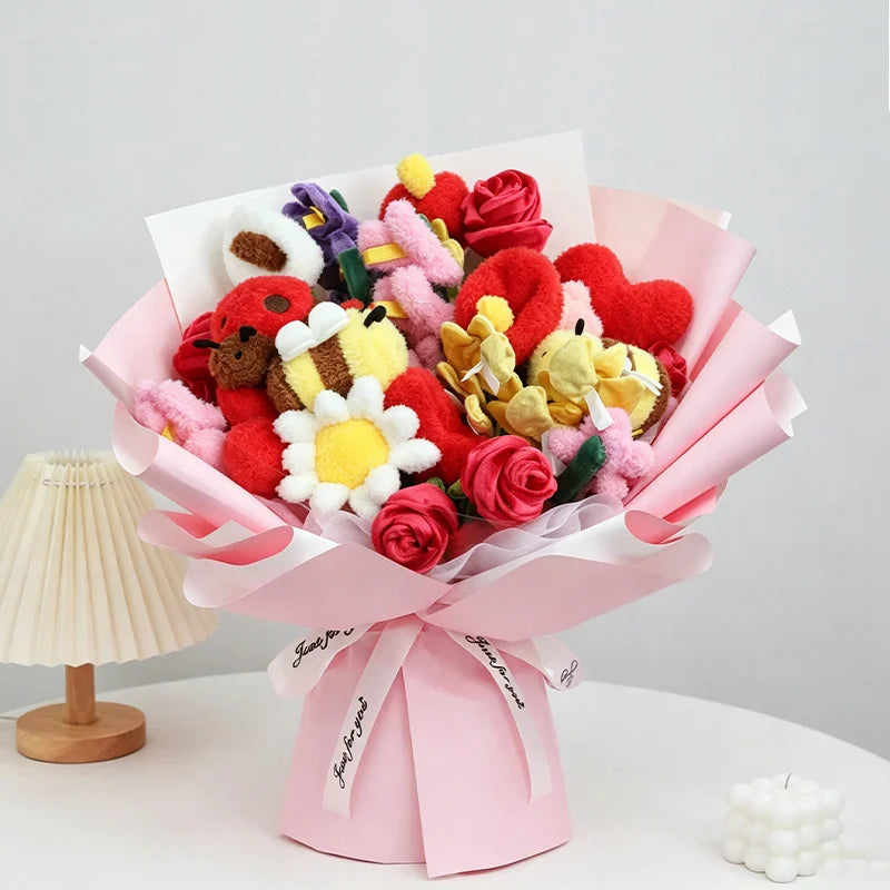 Plush Lavender Butterfly Bouquet with Stitched Wings - Image 2