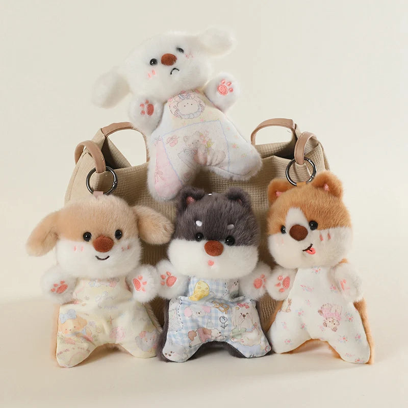 Pastel Plush Animal Toys with Patterned Bodies - Image 2