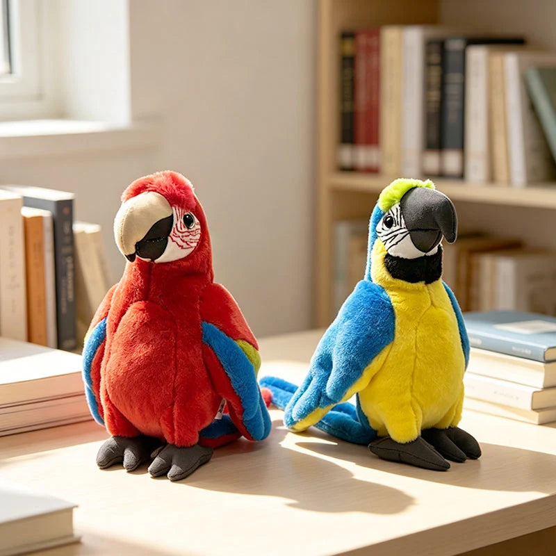 Vibrant Realistic Plush Parrot Stuffed Animal - Image 3