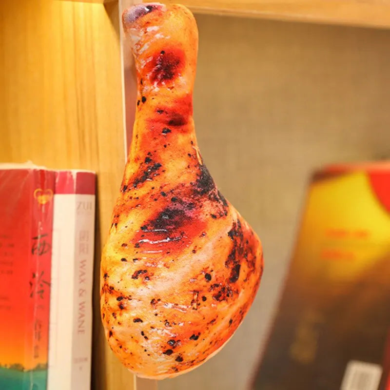 3-Pack Realistic Roasted Chicken Drumstick Plush Toy - Image 3