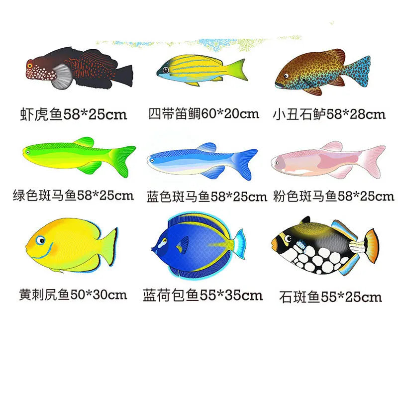 Soft Plush Fish Pillow with Colorful Marine Design - Image 2