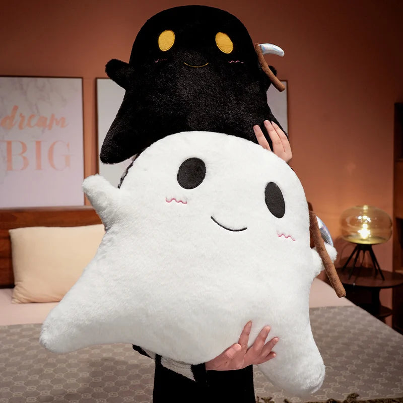 Cute Black Ghost Plush with Scythe - Image 2