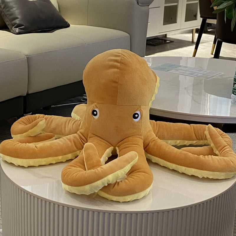 Big-Eyed Ochre Yellow Octopus Plush Toy - Image 7