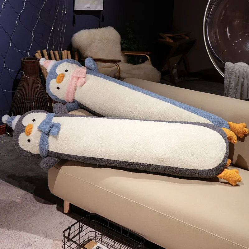 Long Penguin Plush Body Pillow with Hat and Scarf - Image 5