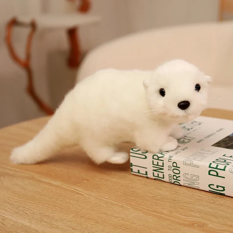 Sweet White and Brown Otter Plush Duo - Image 8