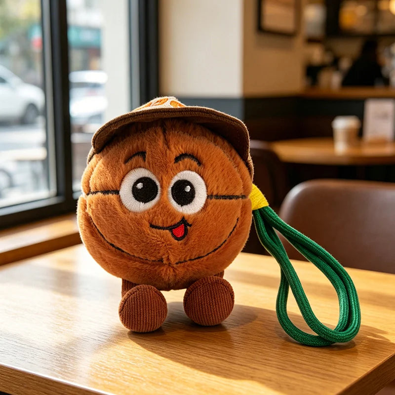 Cute Plush Sports Ball Character Keychains - Image 5