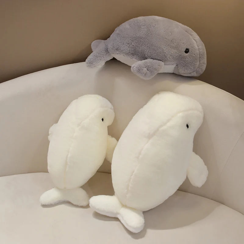 Cute White Manatee Plush Toy - Image 2