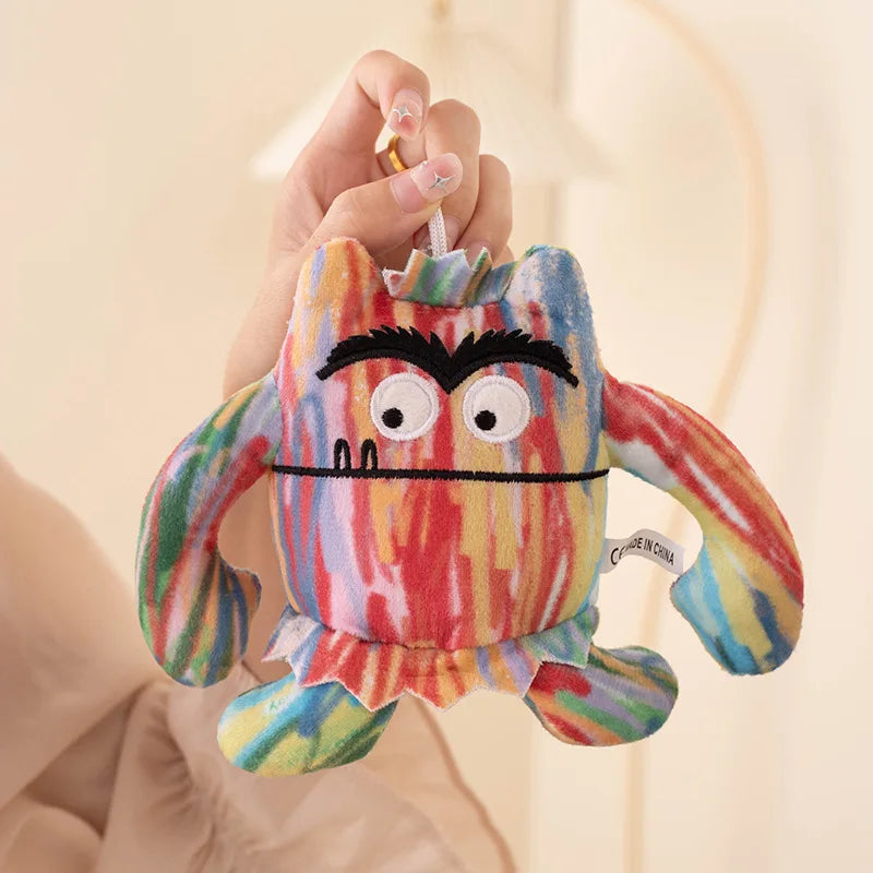Vibrant Scribble Pattern Plush Monster Toy - Image 5