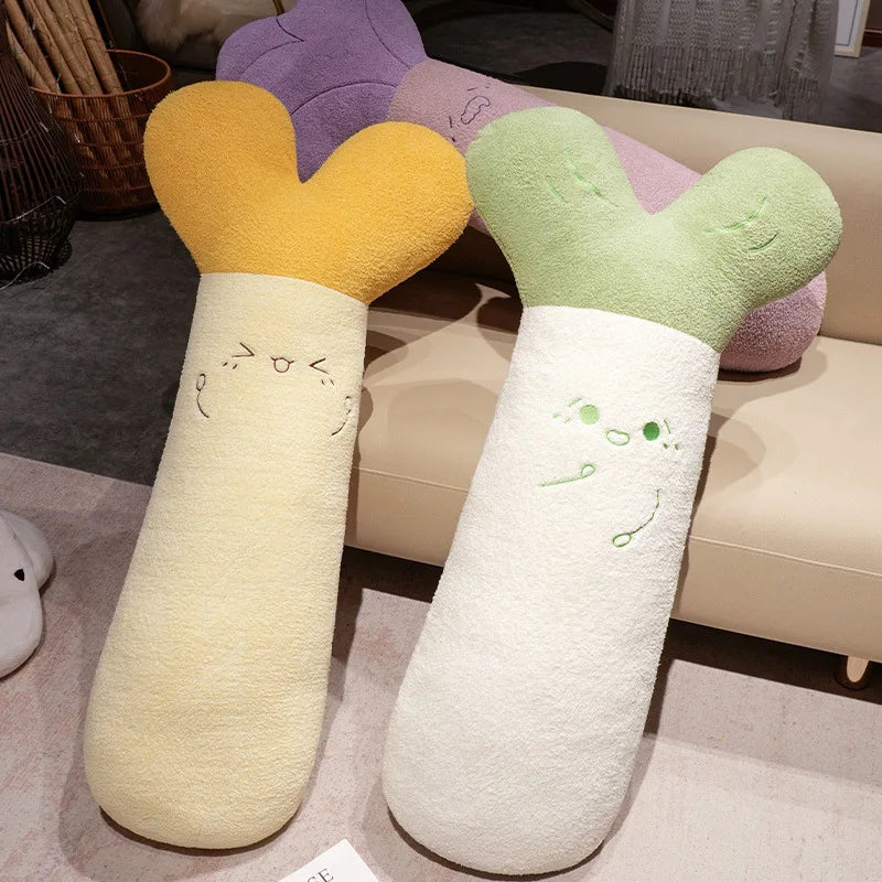 Cute Radish Plush Body Pillow with Embroidered Face - Image 3