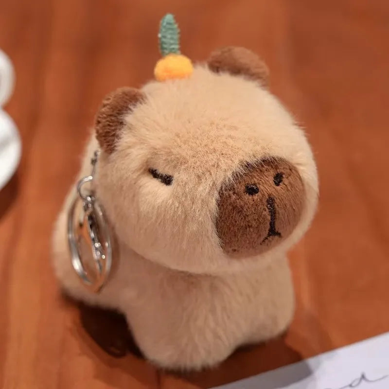 Plush Beige Capybara on Green Frog Slap Bracelet - Image 15