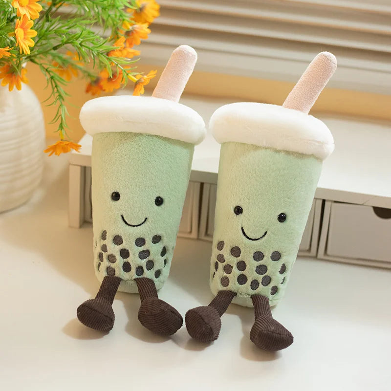 Cute Mint Green Boba Tea Plush Toy with Feet - Image 4