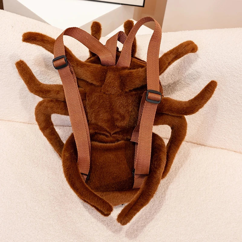 Cute Brown Plush Spider Backpack - Image 5