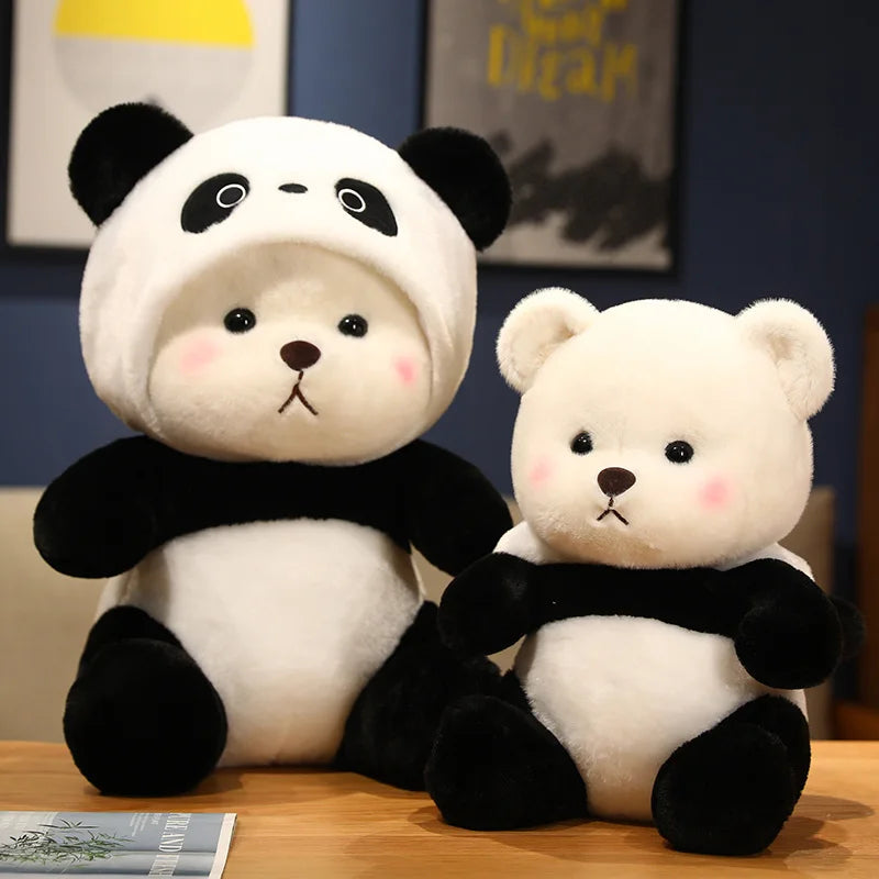 Adorable Bear Plush in Panda Hoodie - Image 3
