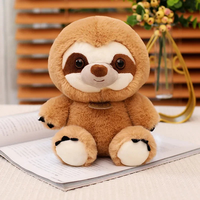 Smiling Brown Sloth Plush Toy - Image 7