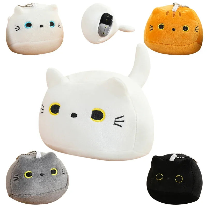 Kawaii Chubby Cat Plushie & Keychain Set - Image 13