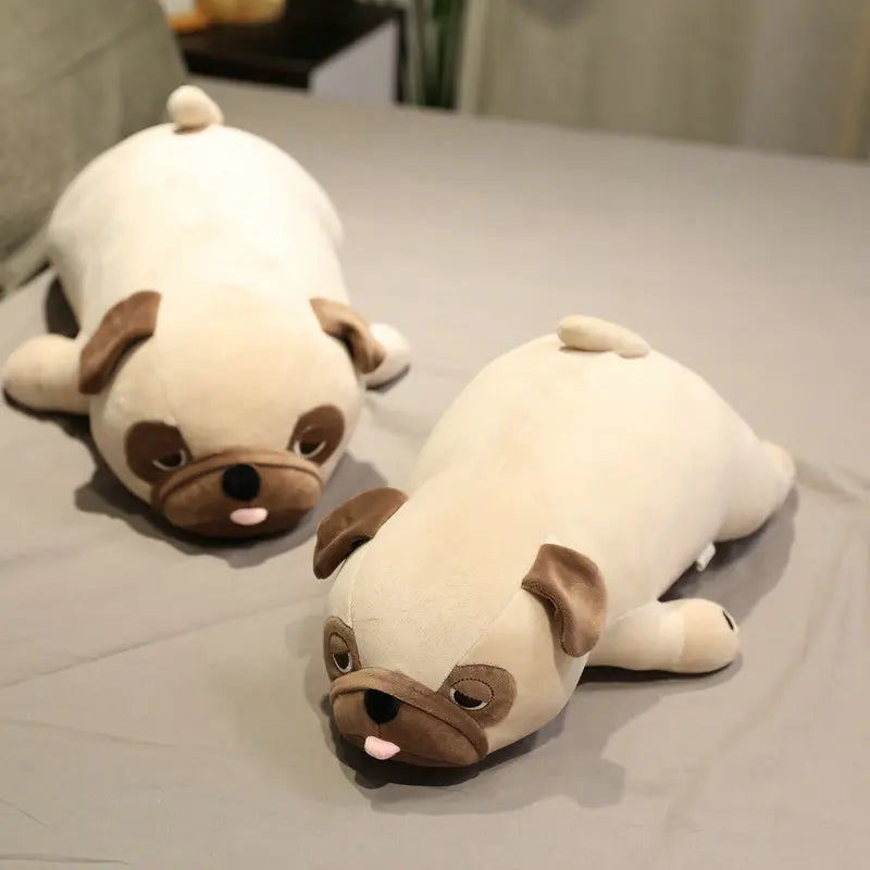 Cute Beige Pug Plush Body Pillow - Image 3