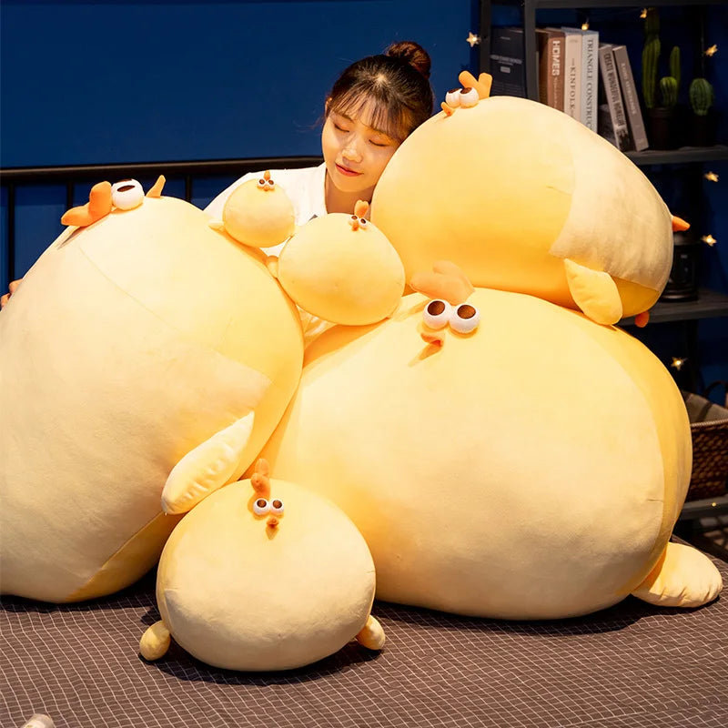 Chubby Yellow Chick Plush Toy
