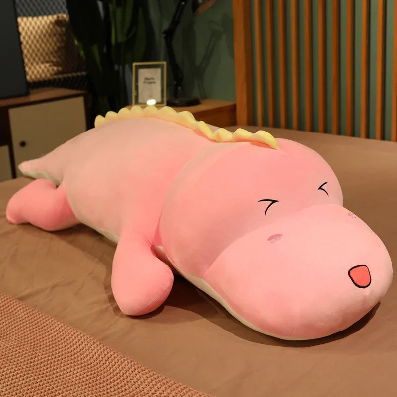 Giant Cute Mint Green Dinosaur Plush Pillow - Image 8