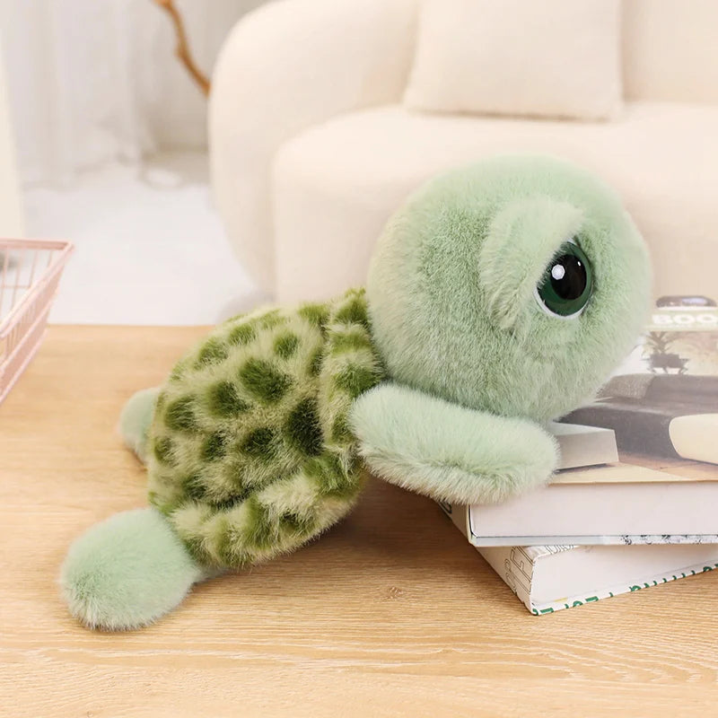 Cute Big-Eyed Green Turtle Plush - Image 6