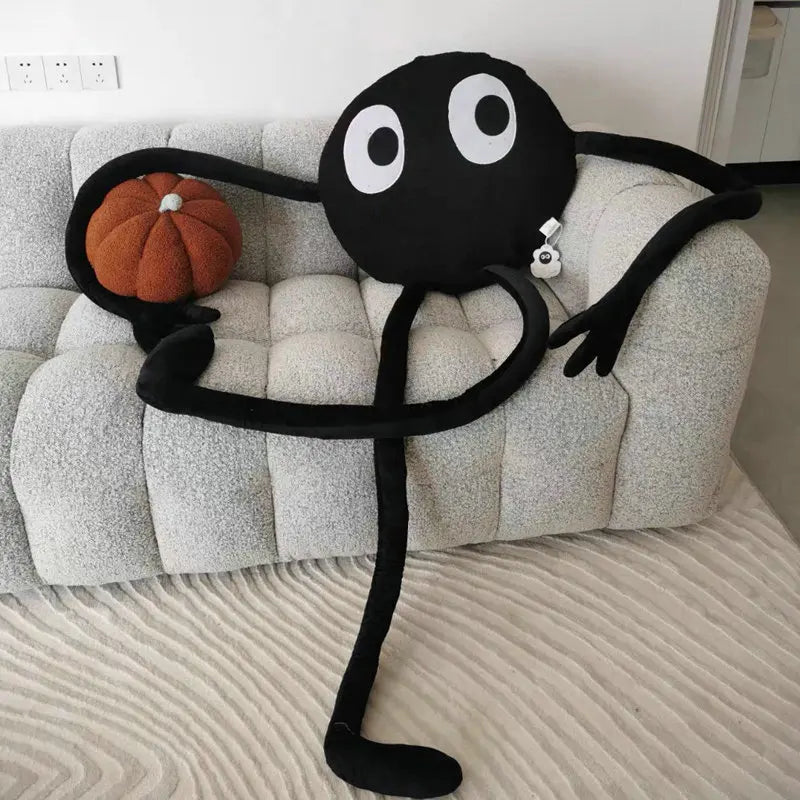 Big-Eyed Black Plush Toy with Long Limbs - Image 7