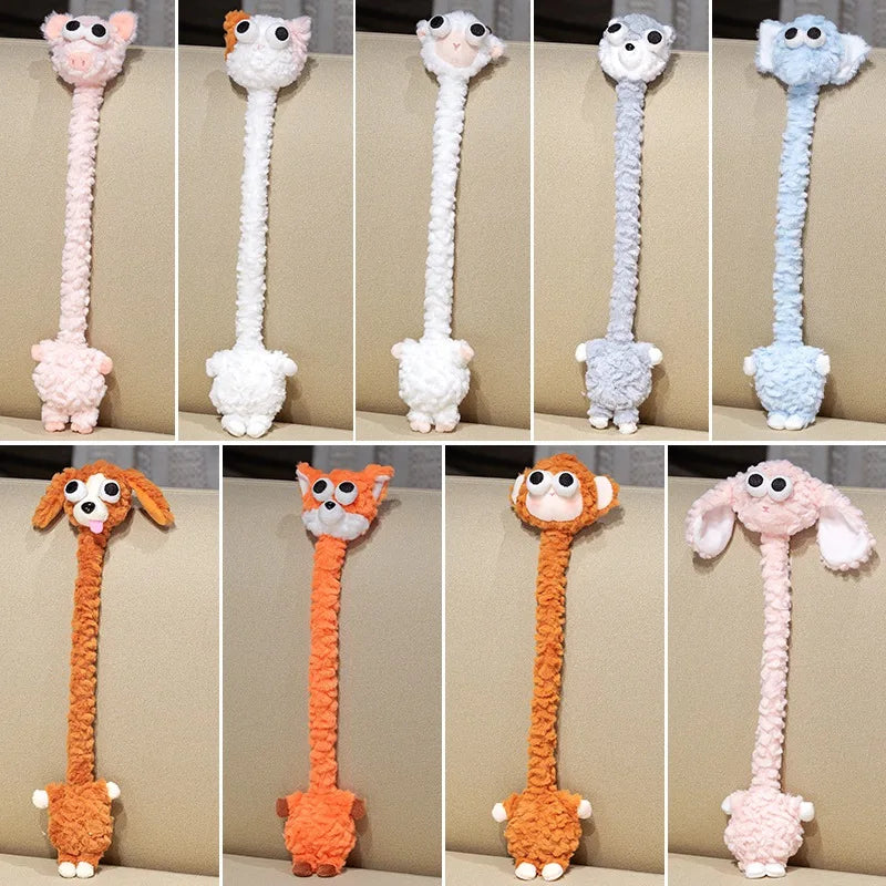 Quirky Orange & Blue Three-Eyed Plush Charms - Image 2