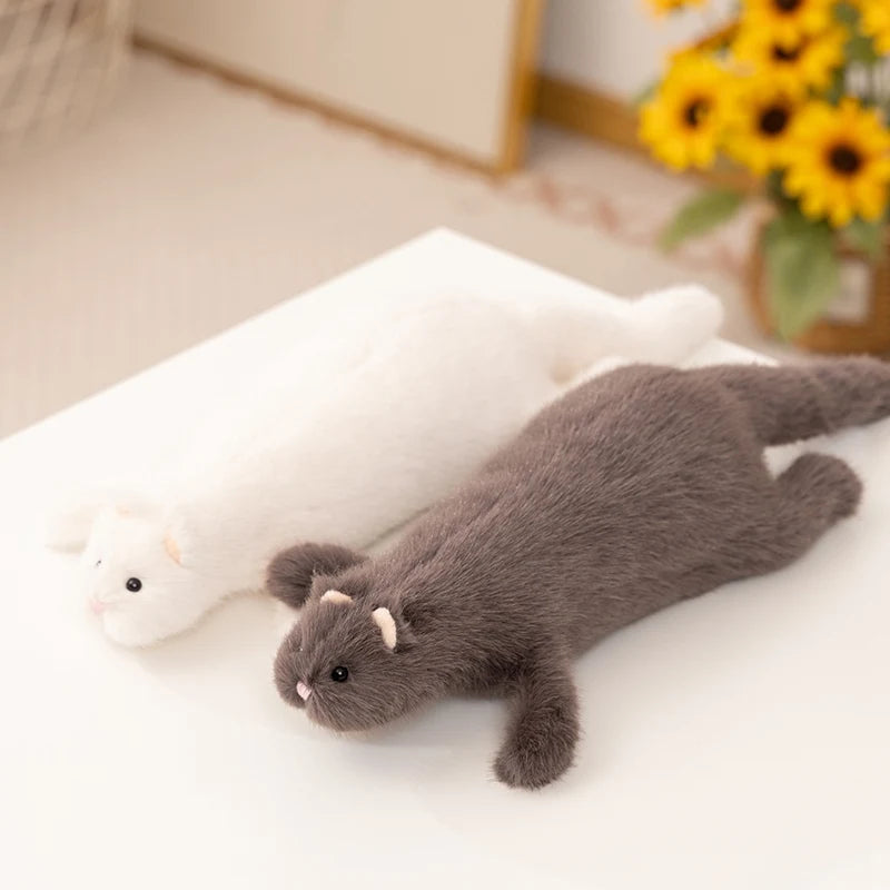 Cream White Soft Plush Ferret Toy - Image 4