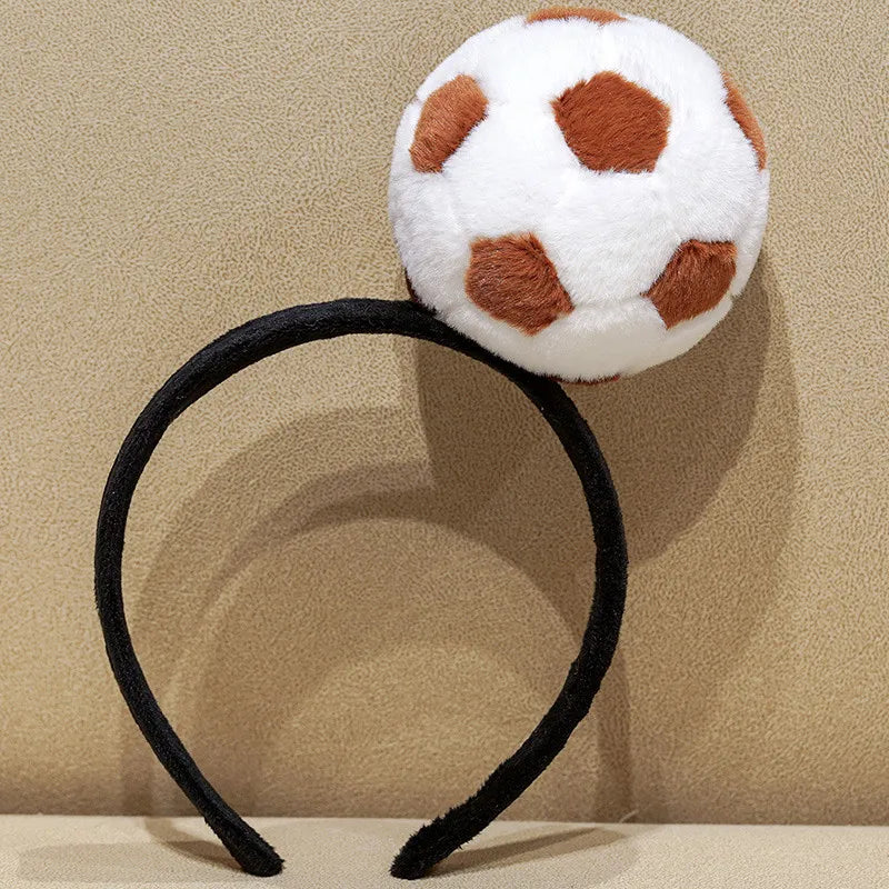 Sporty Plush Soccer Ball Headband - Image 10
