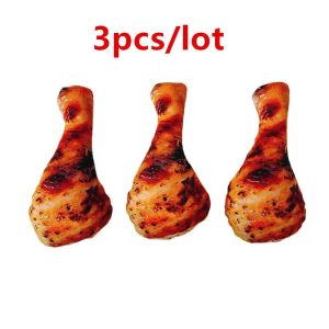 3-Pack Realistic Roasted Chicken Drumstick Plush Toy