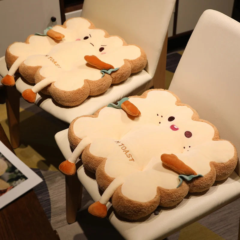 Kawaii Soft Toast Bread Slice Plush Pillow - Image 4