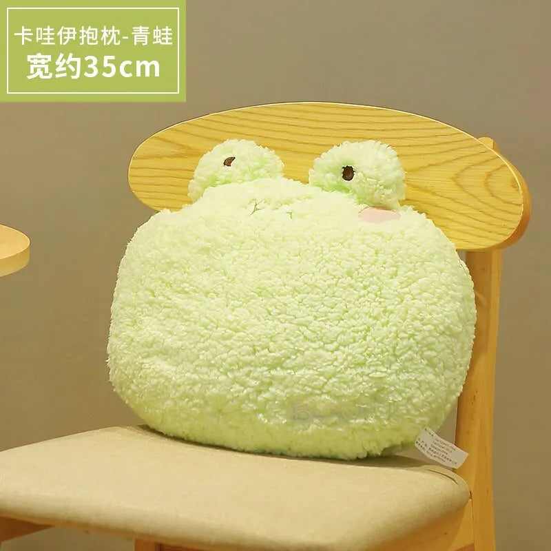 Kawaii Light Green Frog Plush Cushion - Image 3