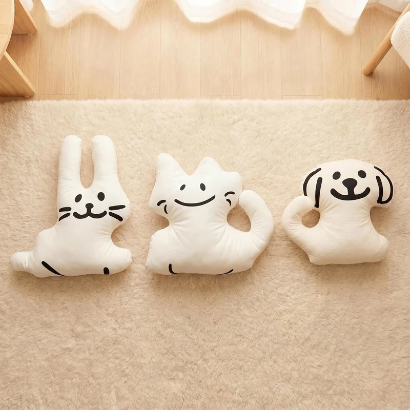 Cute Creamy Animal Shaped Plush Pillow - Image 3