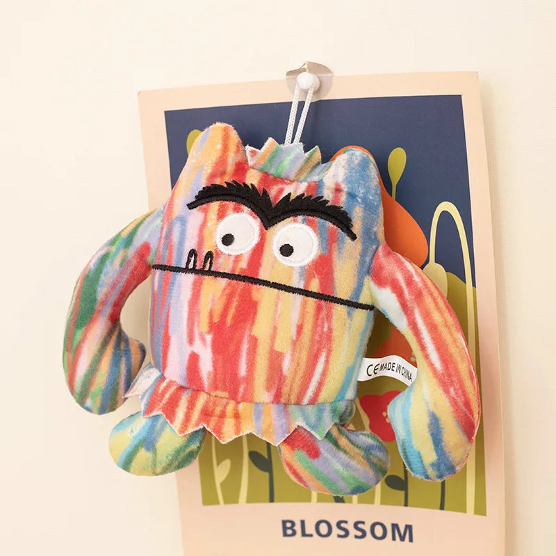 Vibrant Scribble Pattern Plush Monster Toy - Image 3