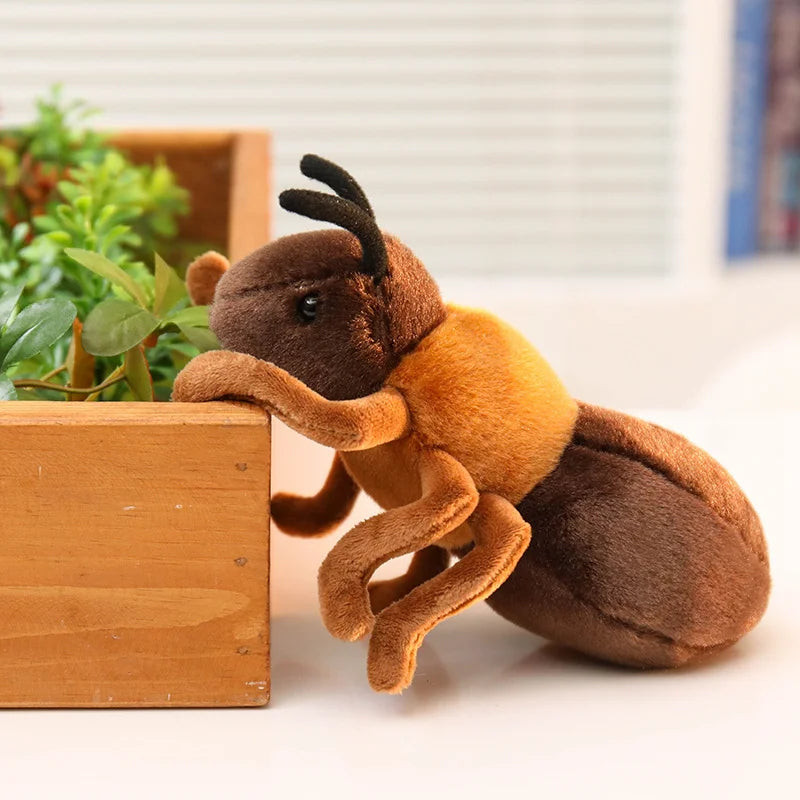 Realistic Brown and Tan Ant Plush Toy - Image 6