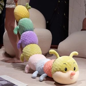 Multi-Color Pastel Bumpy Caterpillar Plush Toy