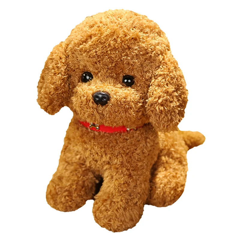Adorable Curly Poodle Plush with Bell Collar - Image 5