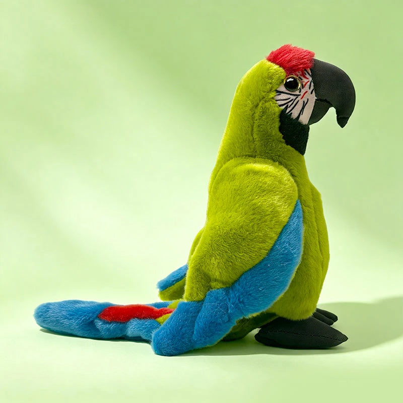 Vibrant Realistic Plush Parrot Stuffed Animal - Image 8