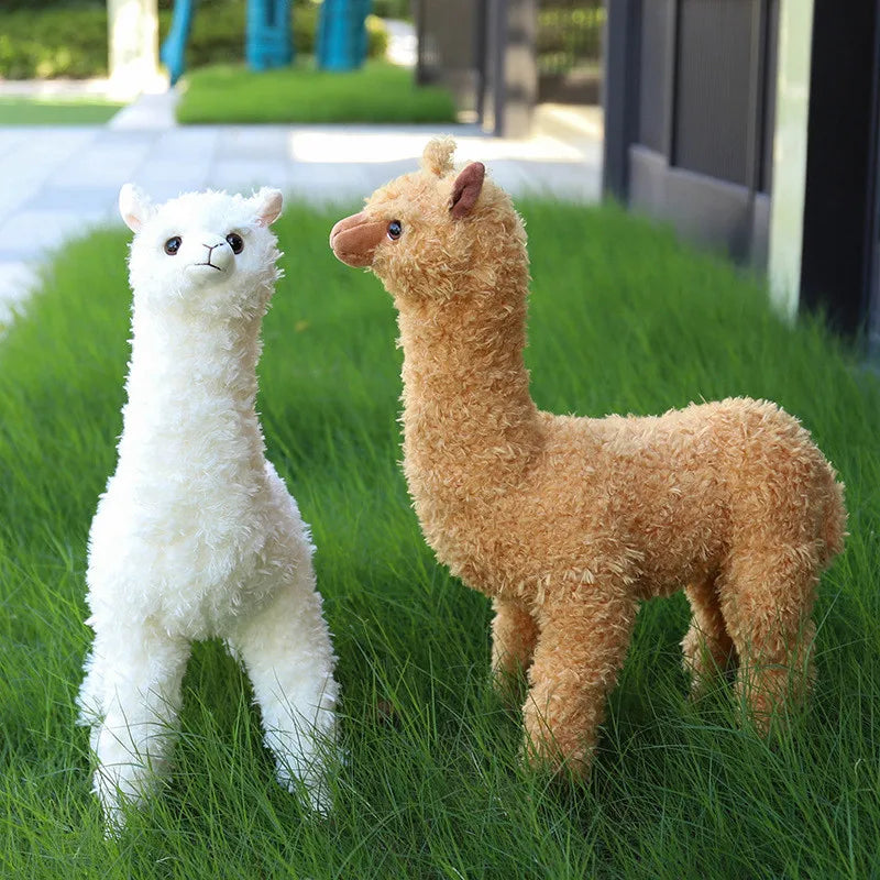 Standing White Plush Alpaca Toy - Image 2