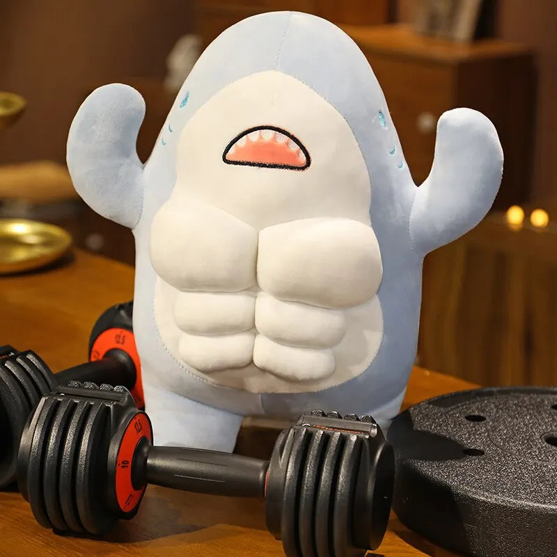 Funny Muscle Shark Plush Toy - Image 3