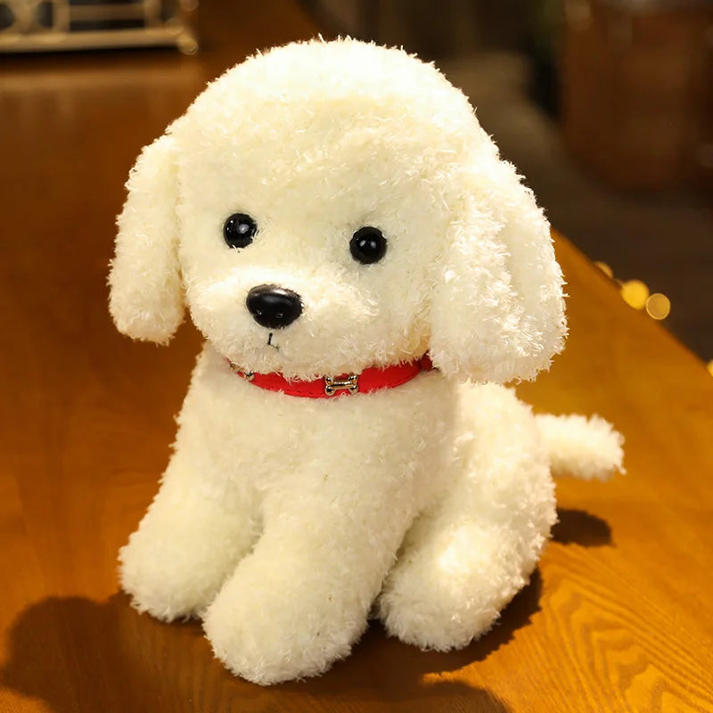 Adorable Curly Poodle Plush with Bell Collar - Image 11