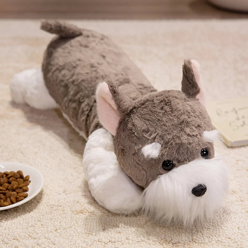 Long Schnauzer Dog Plush Pillow with Sunglasses - Image 8
