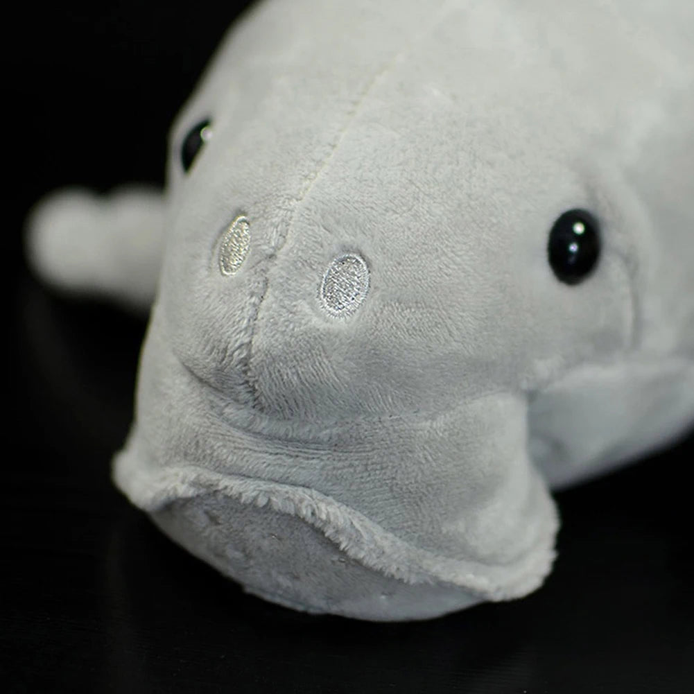 Cute Light Gray Manatee Plush Toy - Image 4