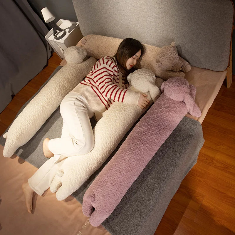 Cuddly Sherpa Animal Extra-Long Body Pillow