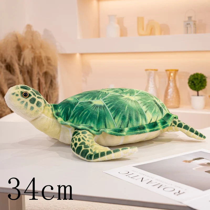 Stacking Realistic Brown Sea Turtle Plush Family - Image 20