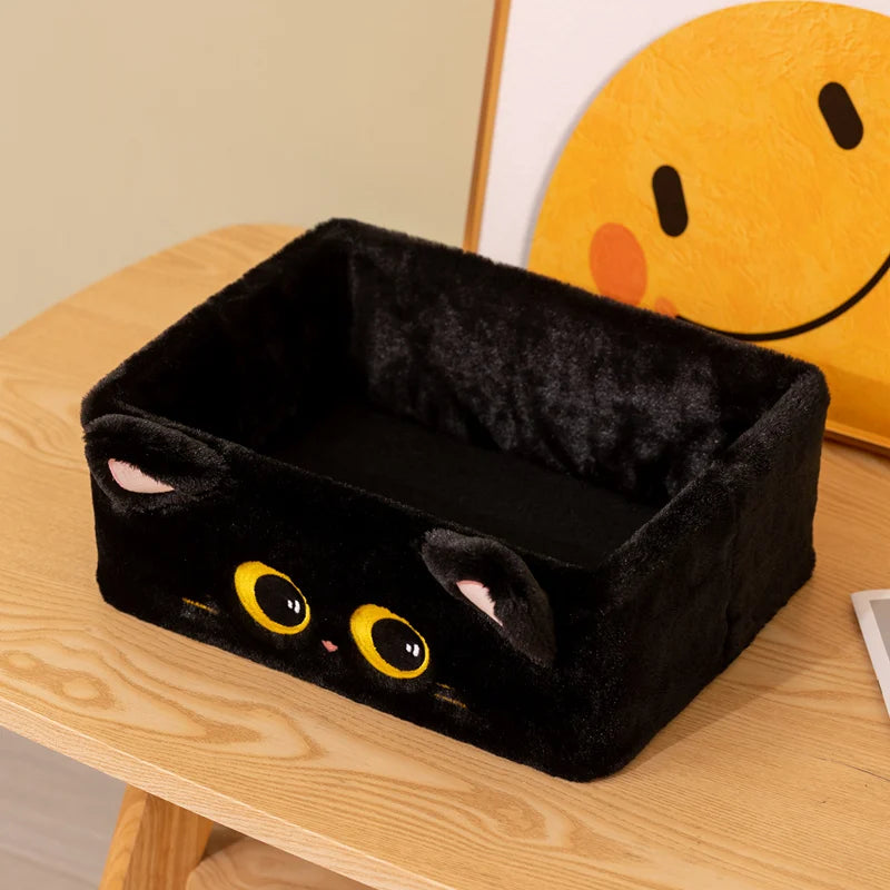 Cute Black Cat Plush Collapsible Organizer - Image 7